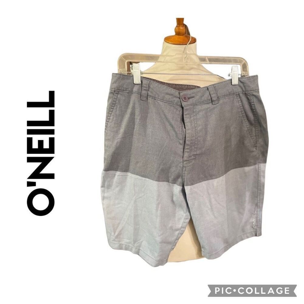 O’Neill Gray Color Block Shorts Size 32